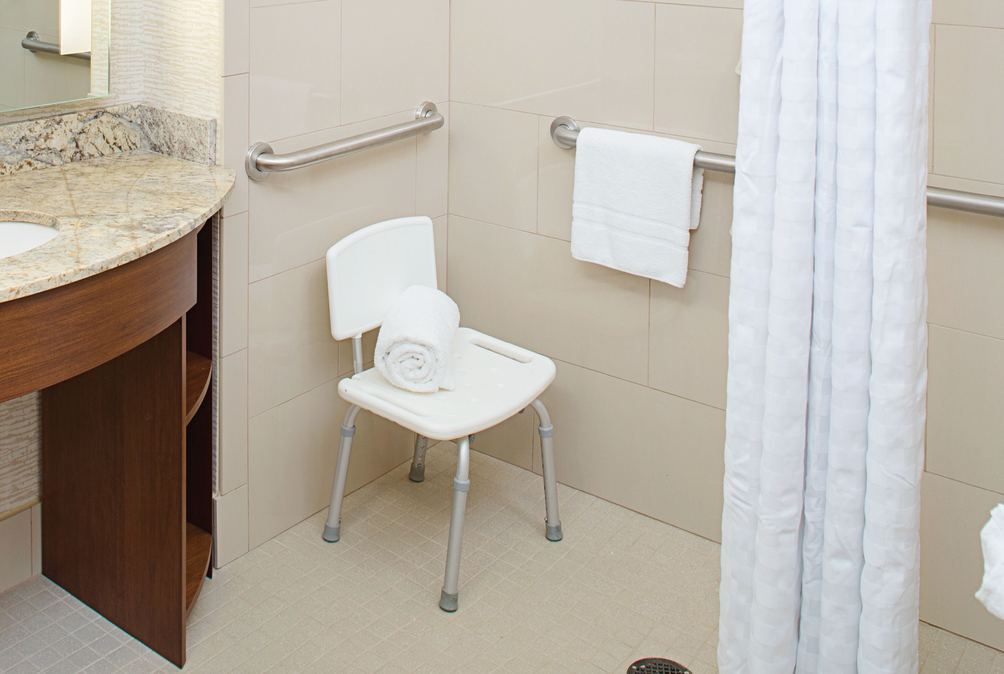 free toiletries, hair dryer, towels