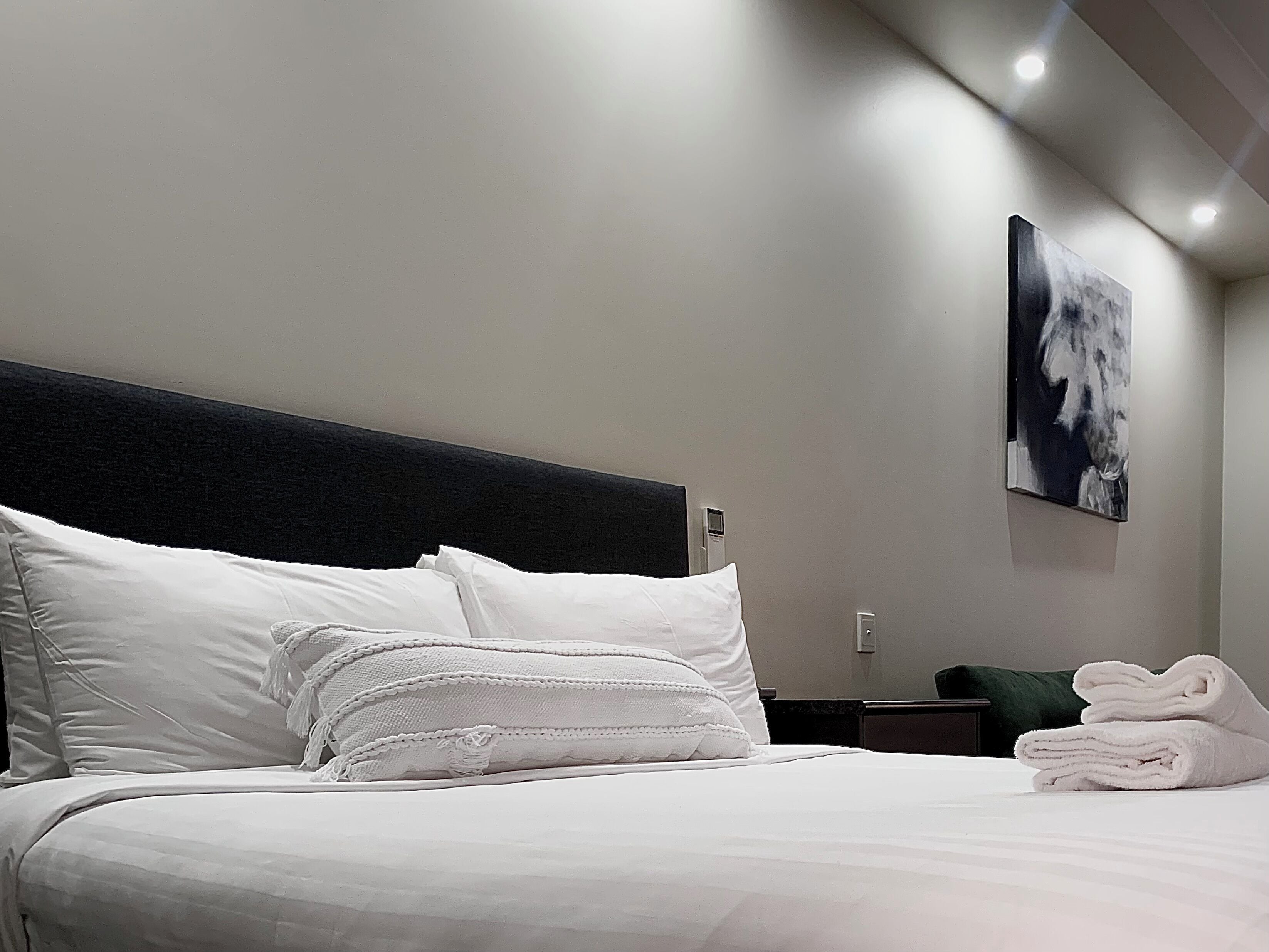 Hypo-allergenic bedding, desk, soundproofing, iron/ironing board