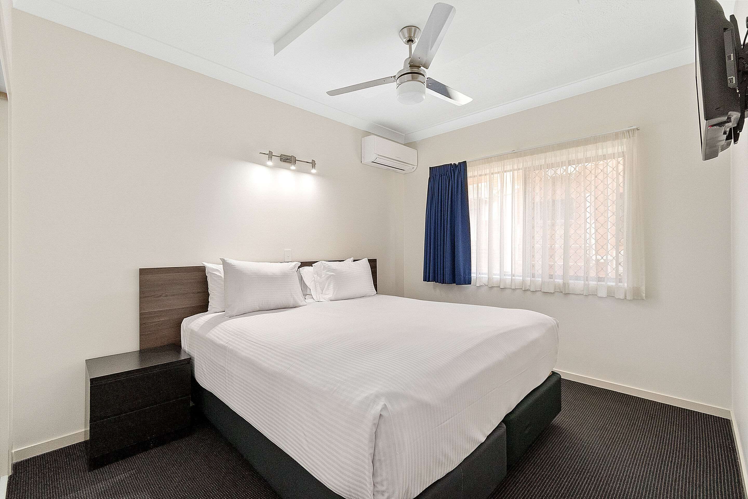 Premium bedding, pillowtop beds, blackout drapes, soundproofing