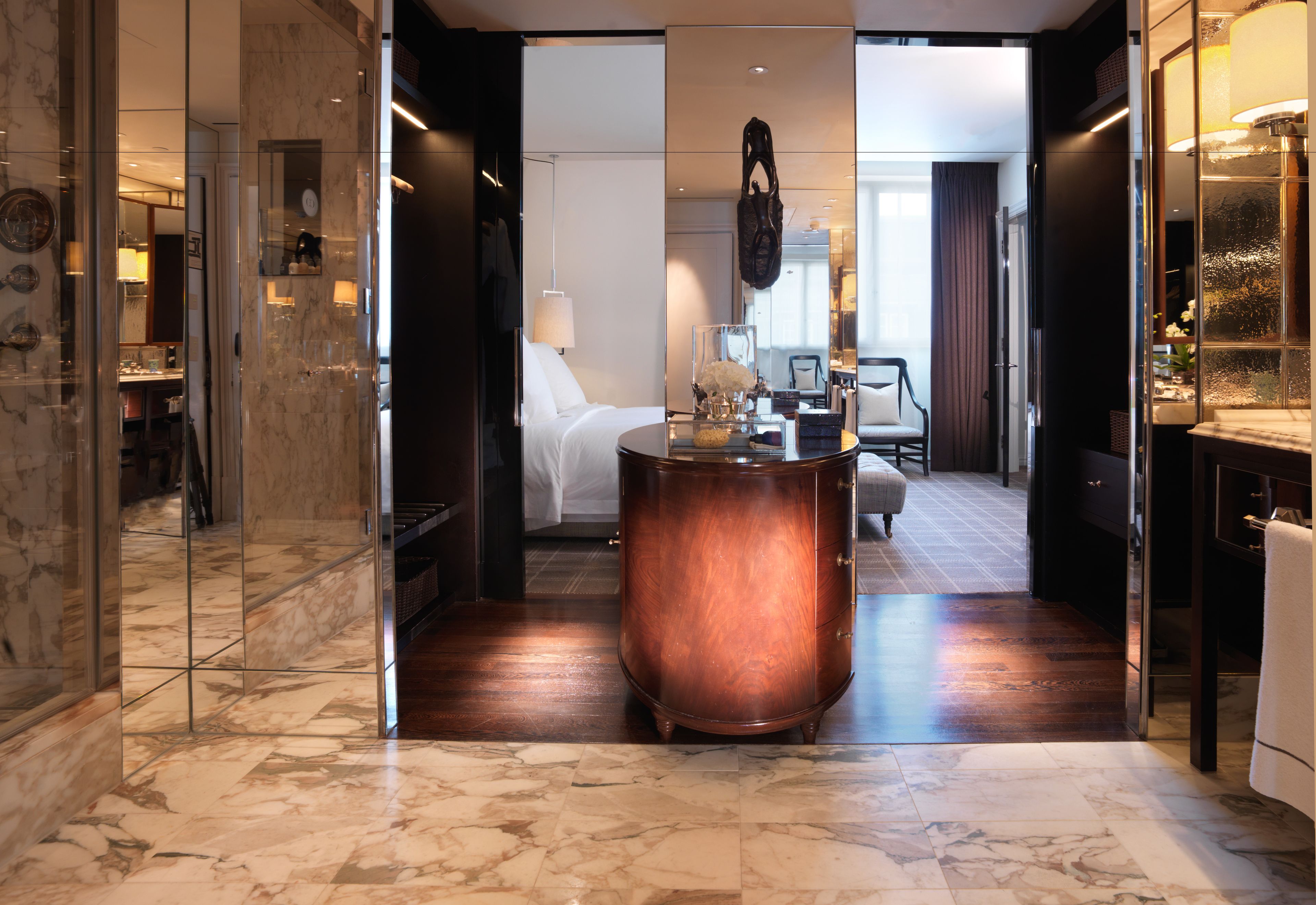 Premier Suite | Bathroom | Designer toiletries, hair dryer, bathrobes, slippers