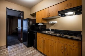 Premium bedding, pillow-top beds, desk, laptop workspace