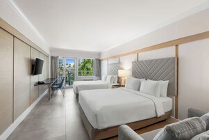 Premium bedding, pillow-top beds, in-room safe, desk