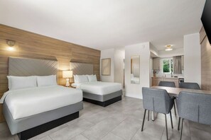 Premium Two Double w/ Kitchenette | Premium bedding, pillowtop beds, in-room safe, desk -  The Garden Hotel & Resort  (Fort Lauderdale)