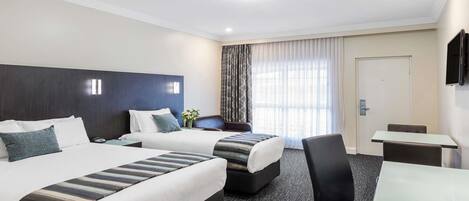 Superior Room, Multiple Beds | Premium bedding, minibar, desk, blackout drapes