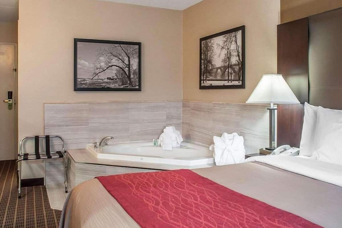 Premium bedding, down comforters, pillowtop beds, individually decorated