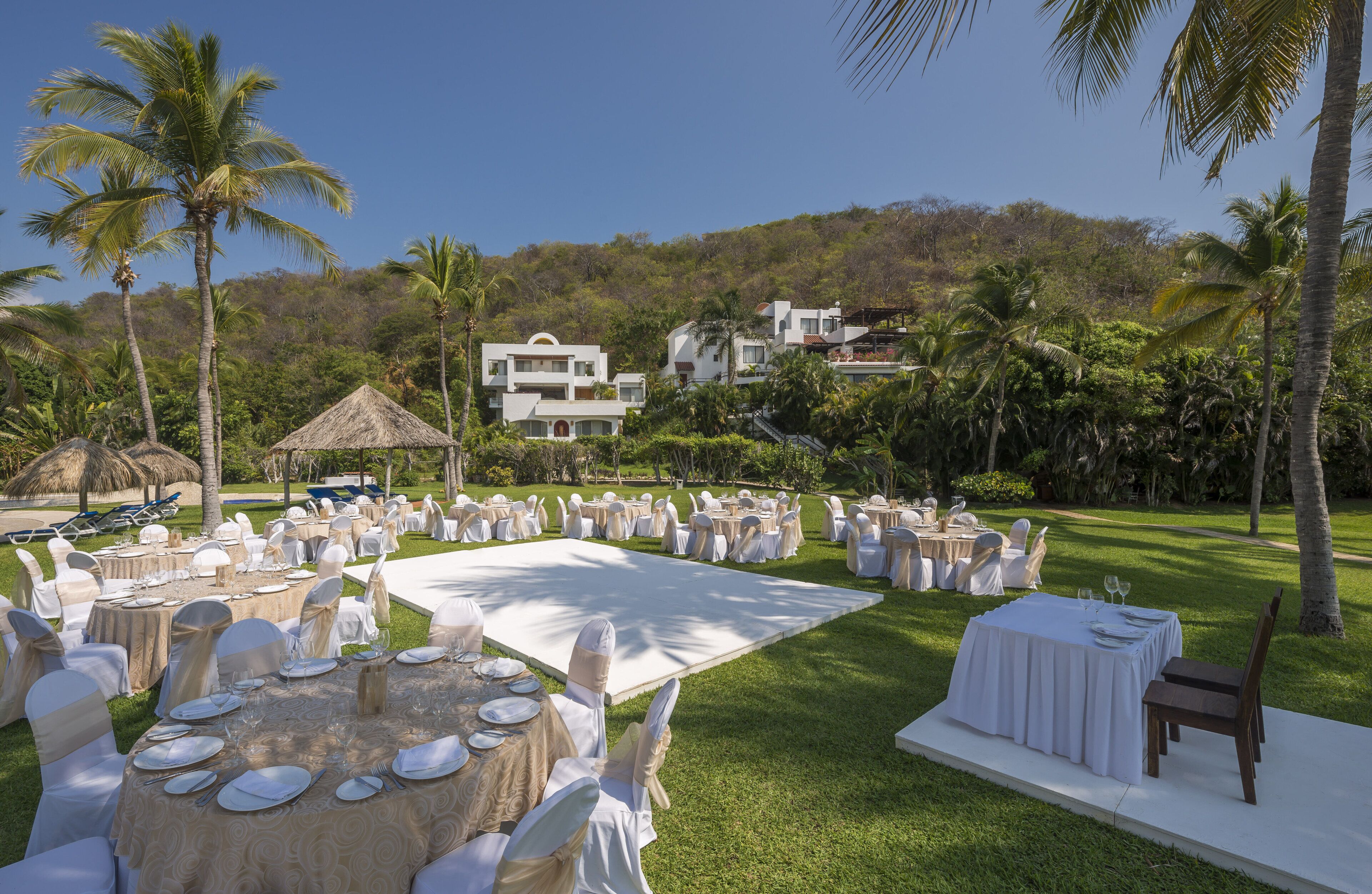 outdoor banquet area
