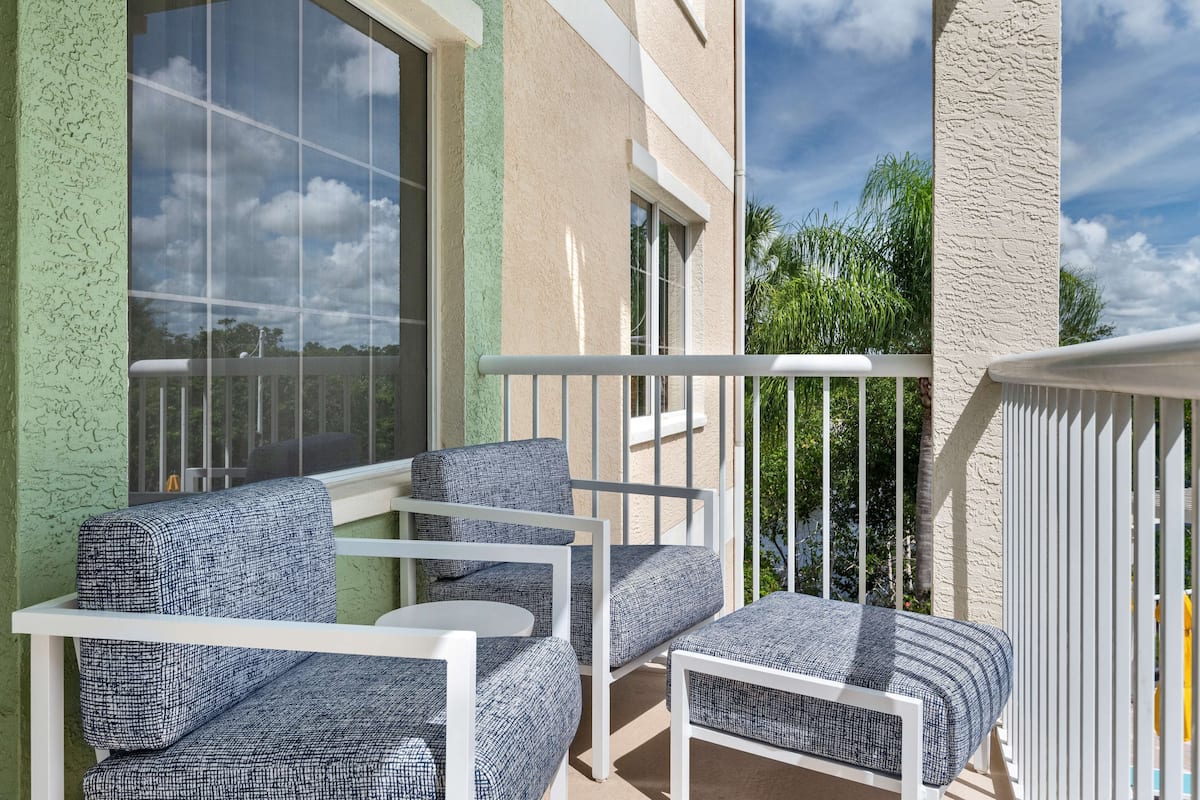 Suite, 1 King Bed, Accessible, Balcony (Pool View) | View from room