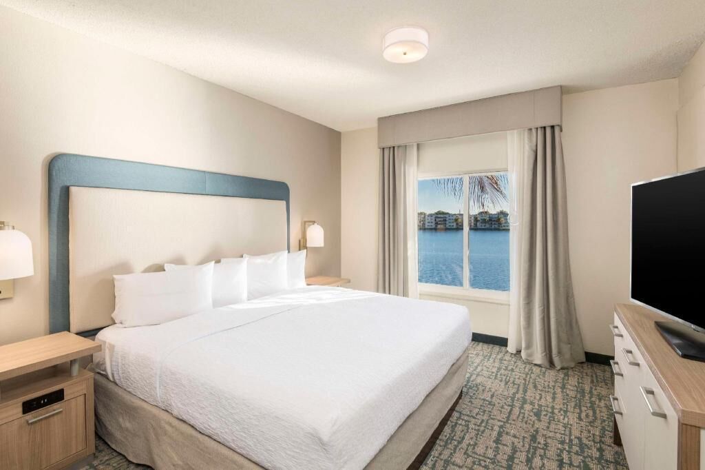 Hypo-allergenic bedding, desk, blackout drapes, soundproofing