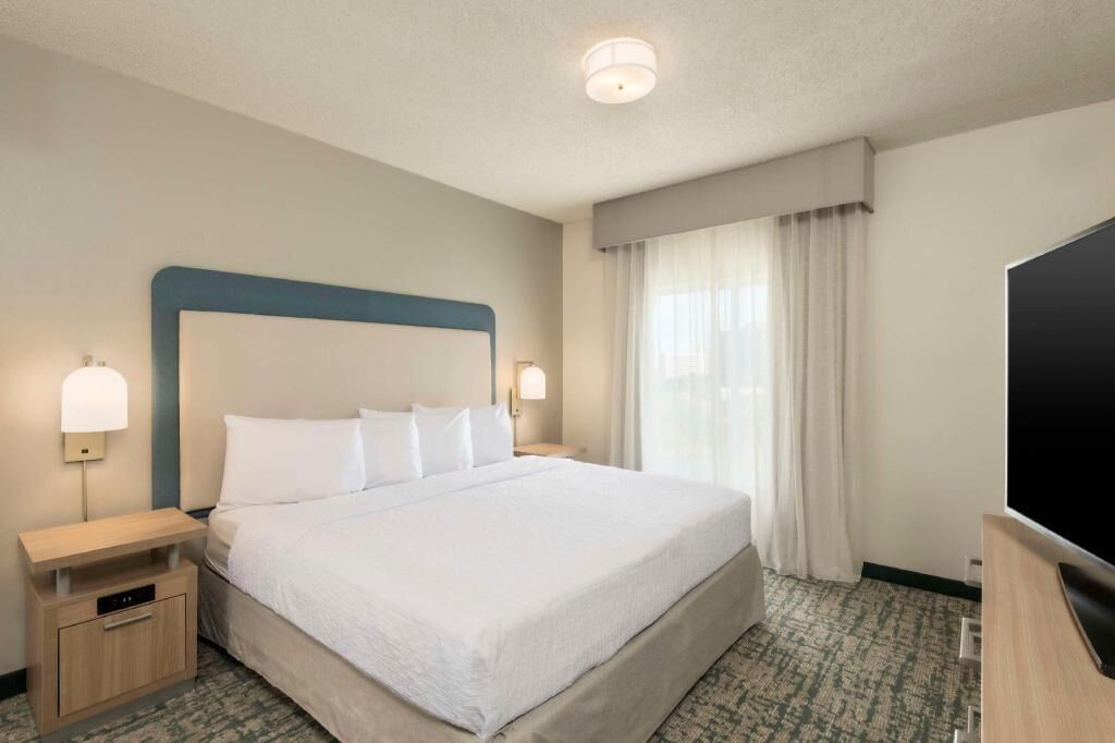 Hypo-allergenic bedding, desk, blackout drapes, soundproofing