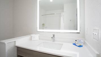 Standard Room, 2 Queen Beds, Accessible (Communications) | Bathroom | Combined shower/bathtub, free toiletries, hair dryer, towels