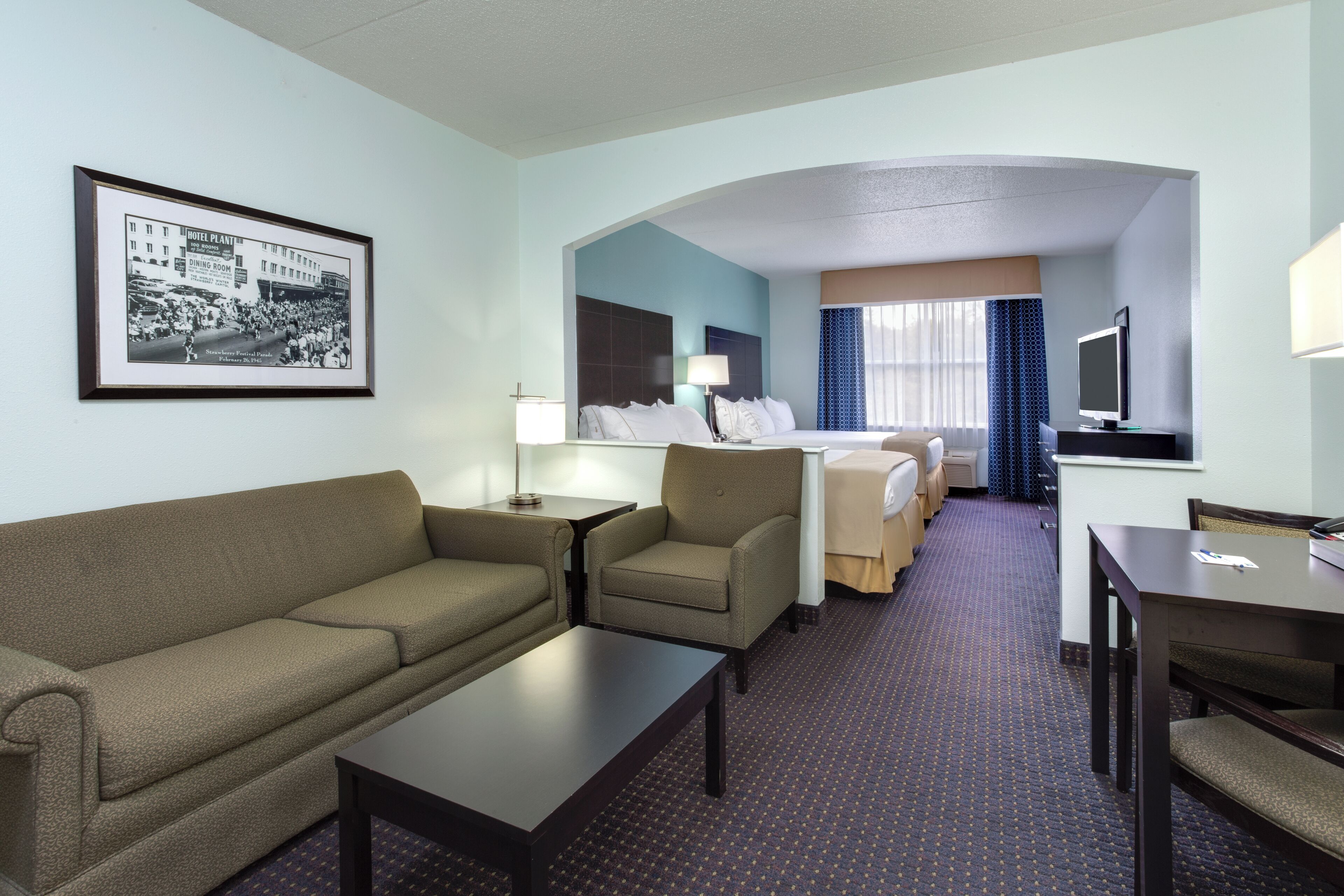 suite, 2 queen beds | 1 bedroom, in-room safe, desk, iron/ironing board