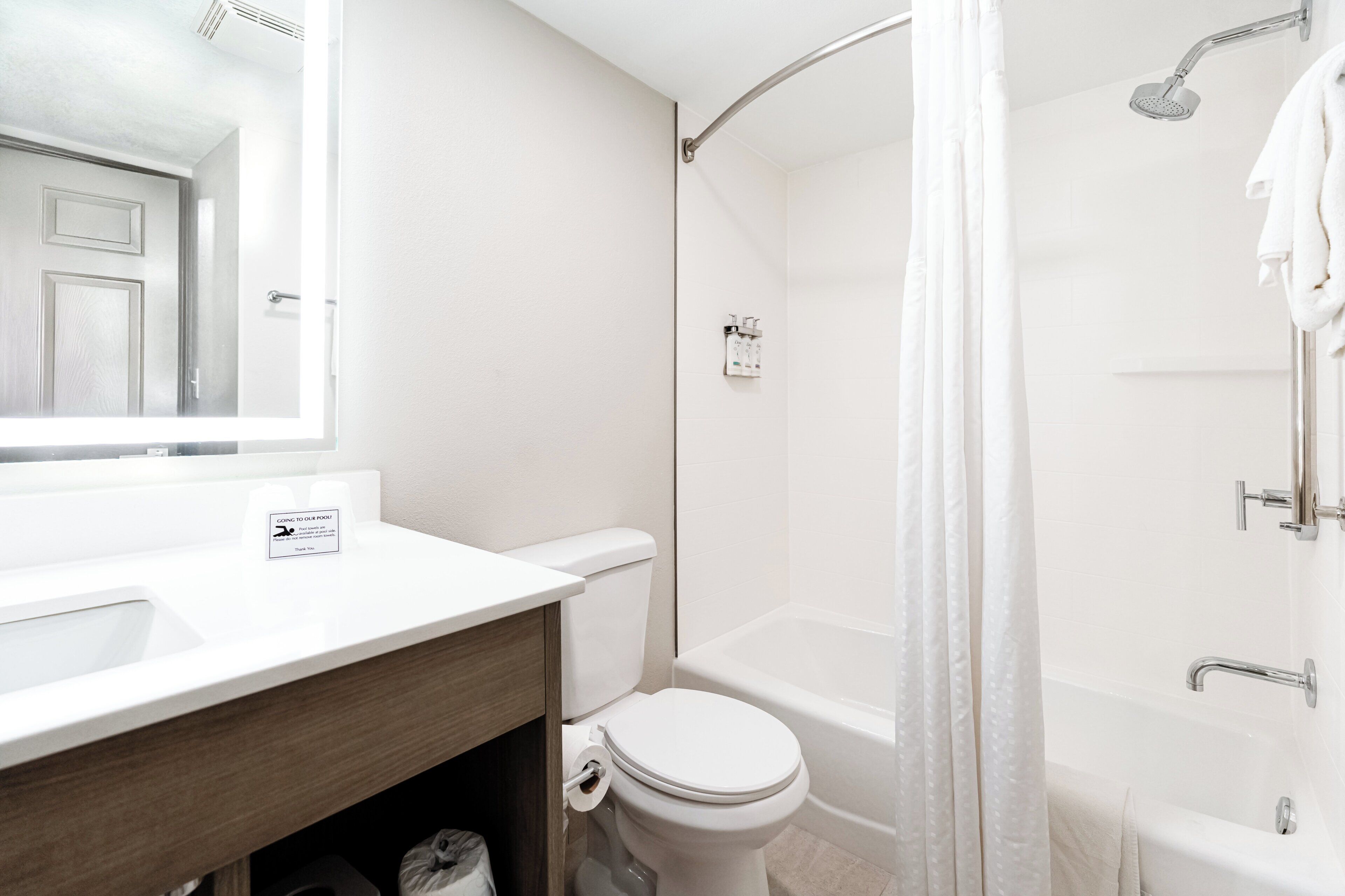 free toiletries, hair dryer, towels, soap