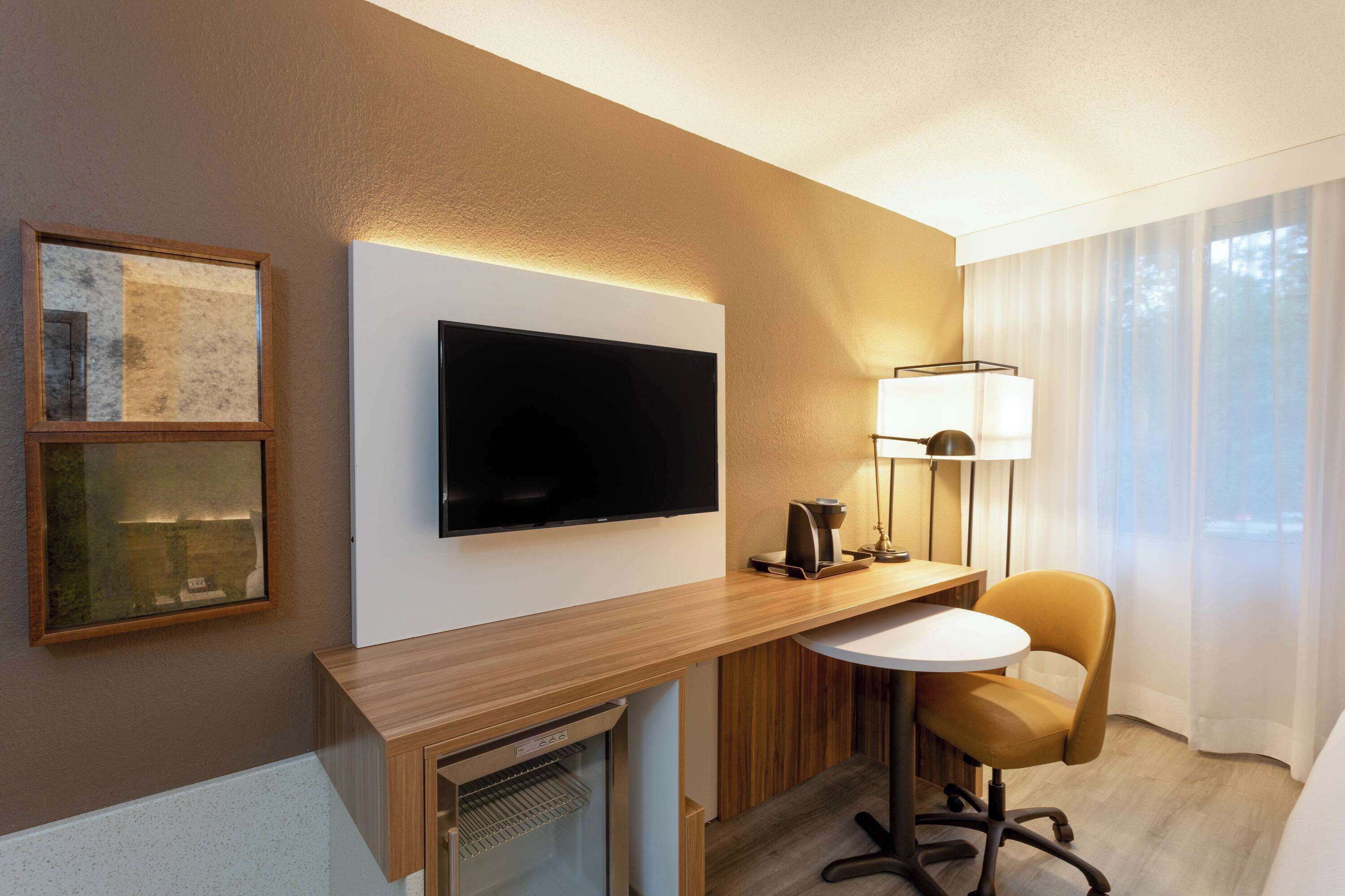 desk, blackout curtains, iron/ironing board, free wifi