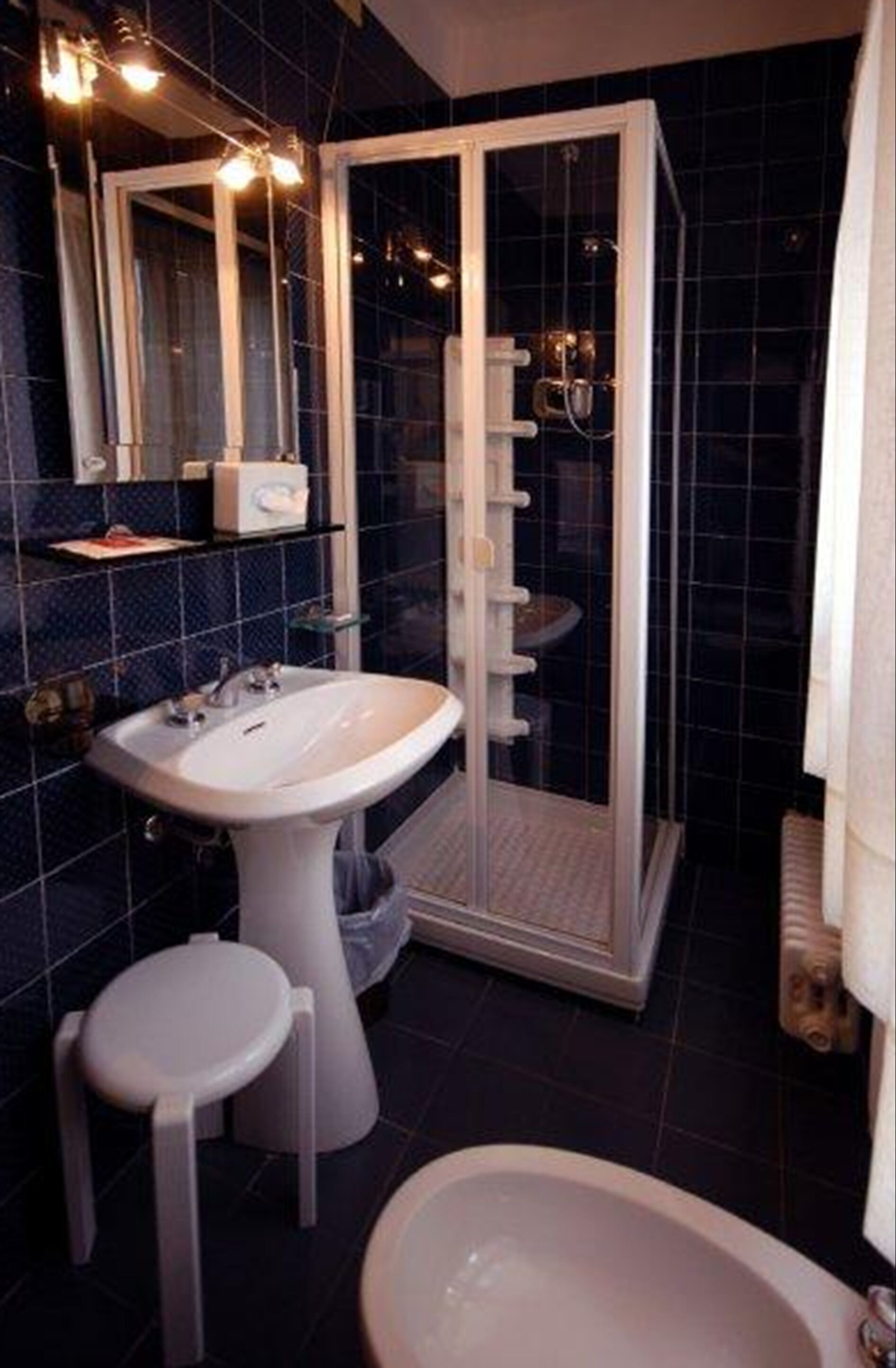 free toiletries, hair dryer, bidet, towels