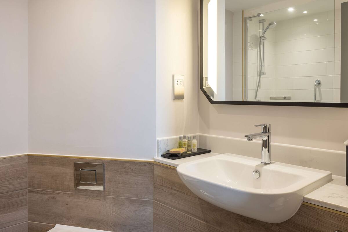 room, 1 single bed | bathroom | free toiletries, hair dryer, towels, soap