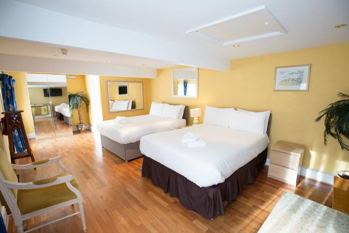 Premium bedding, desk, iron/ironing board (on request), WiFi (free)