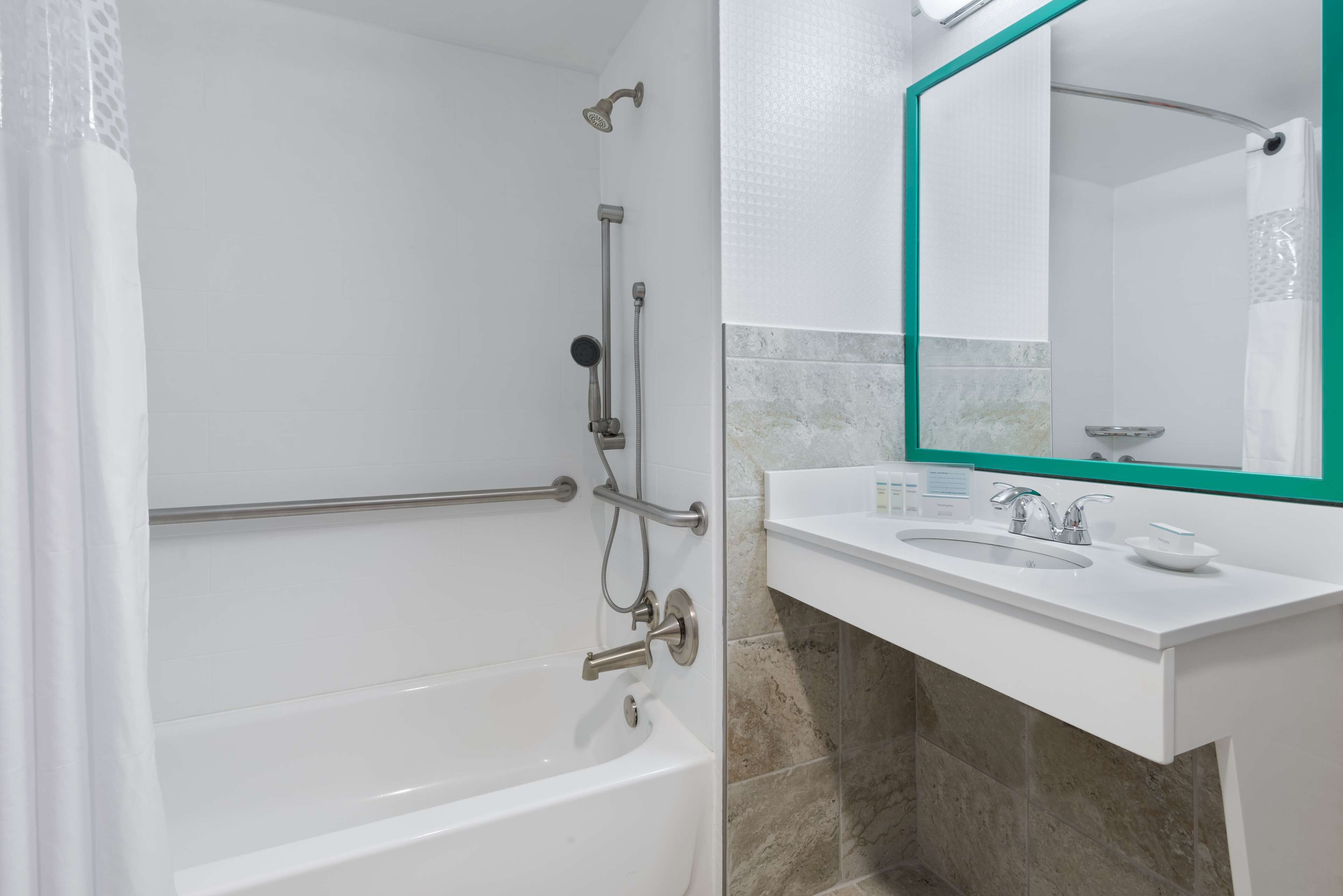 free toiletries, hair dryer, towels