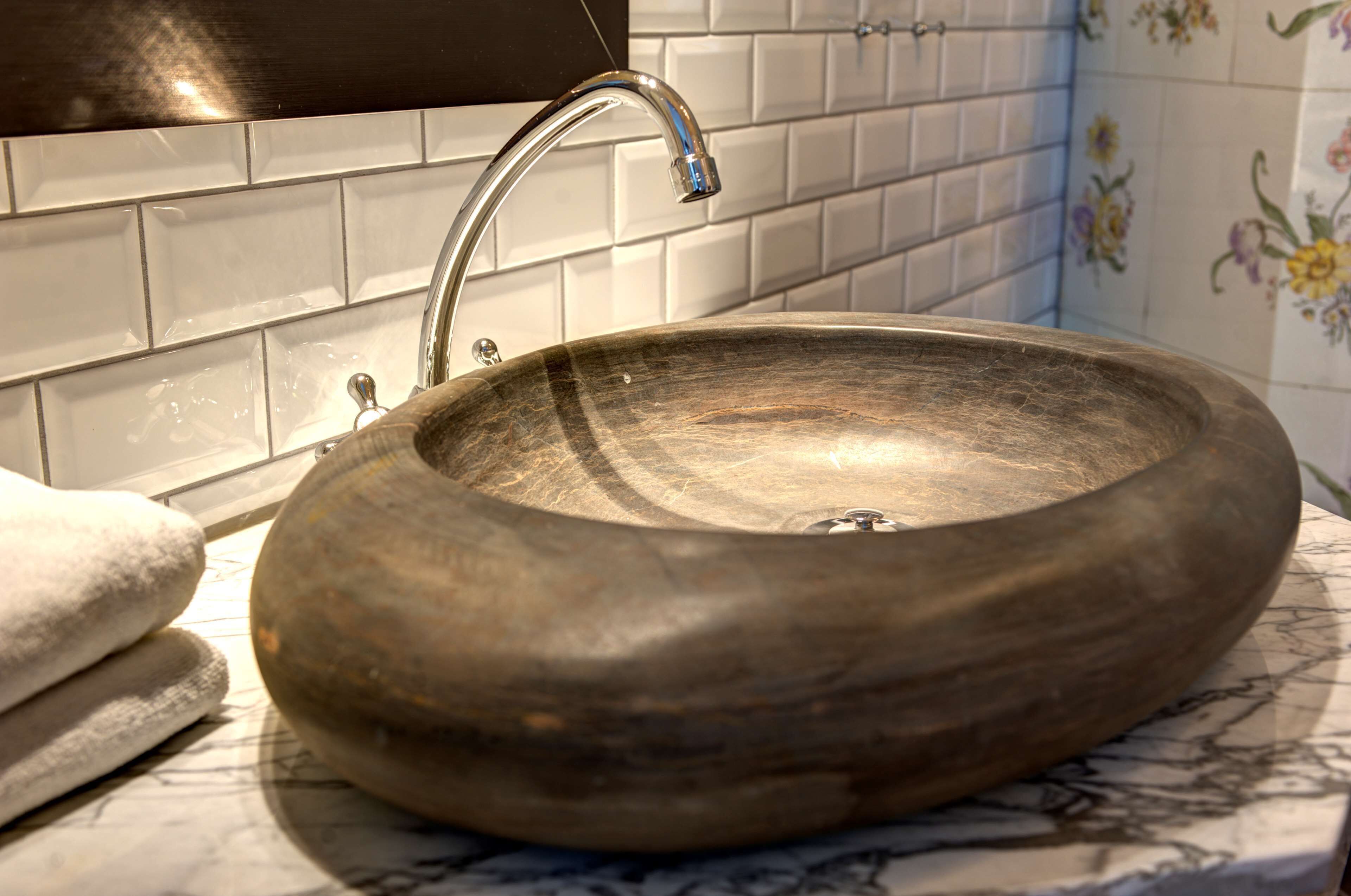 hair dryer, slippers, towels