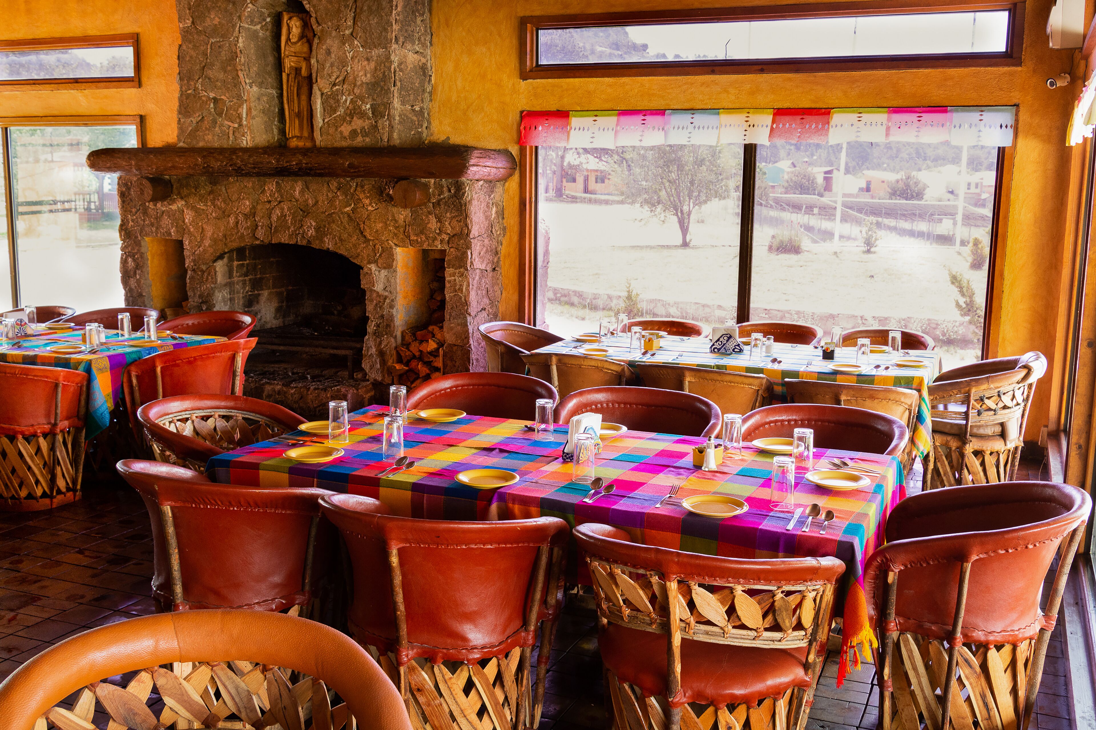 Frokost, lunsj og middag serveres, internasjonale retter 