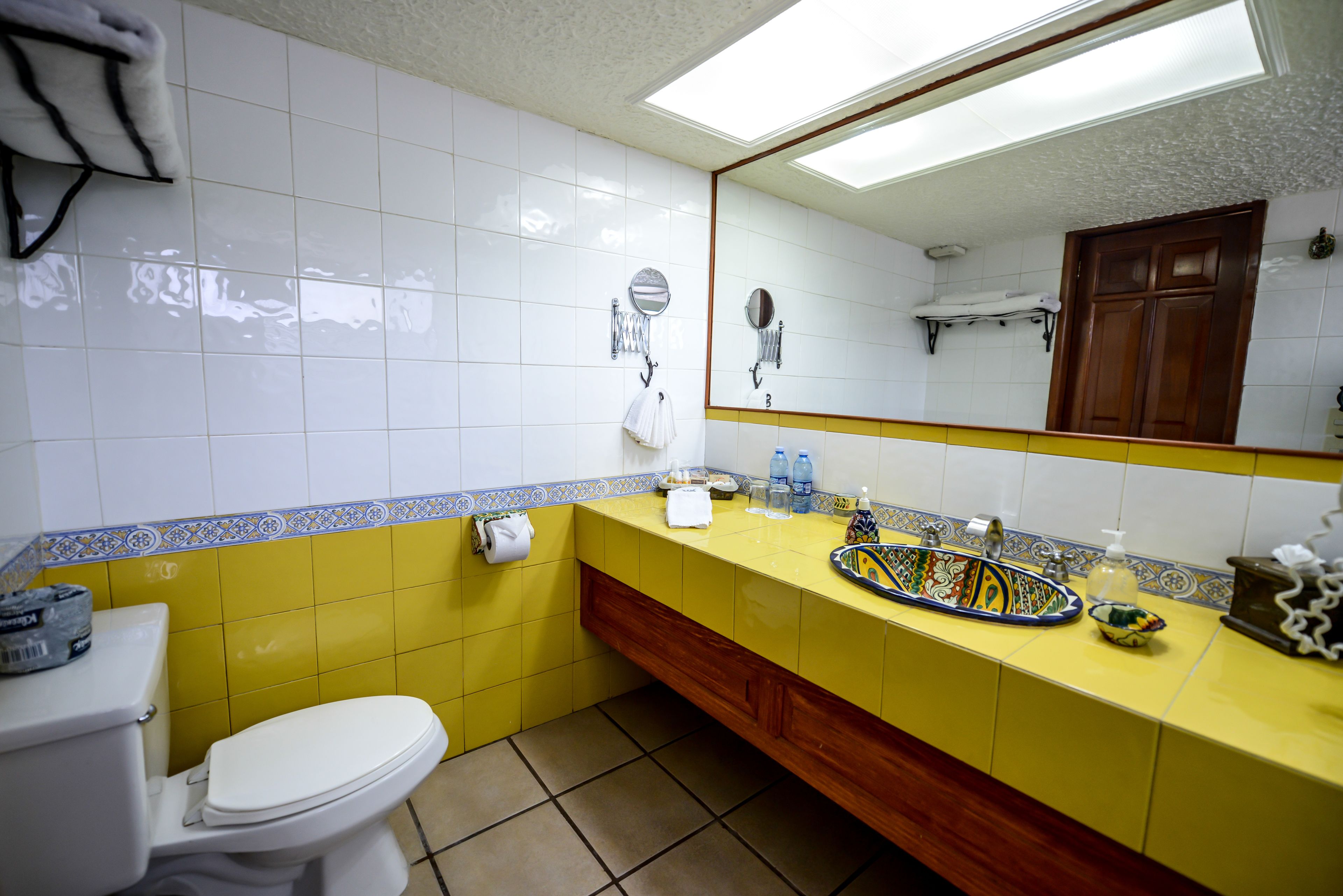 separate bathtub and shower, free toiletries, hair dryer, bathrobes