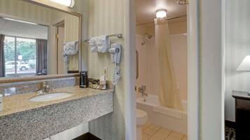 Standard Room, 1 Queen Bed, Non Smoking | Bathroom | Free toiletries, hair dryer, towels