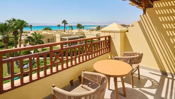 Executive-sviitti, 1 makuuhuone, merinäköala | Egyptinpuuvillaiset lakanat, ylelliset vuodevaatteet