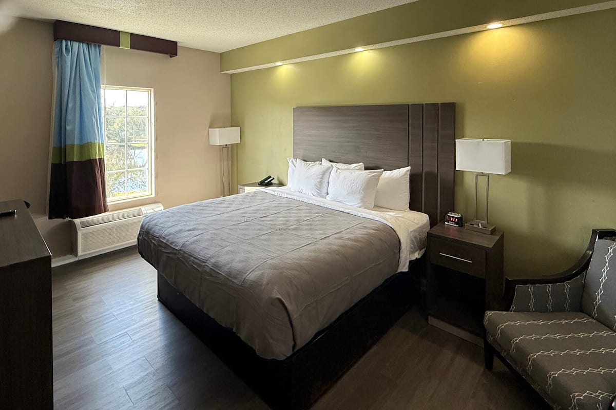 Standard Room, 1 King Bed, Non Smoking | Desk, iron/ironing board, free WiFi, bed sheets