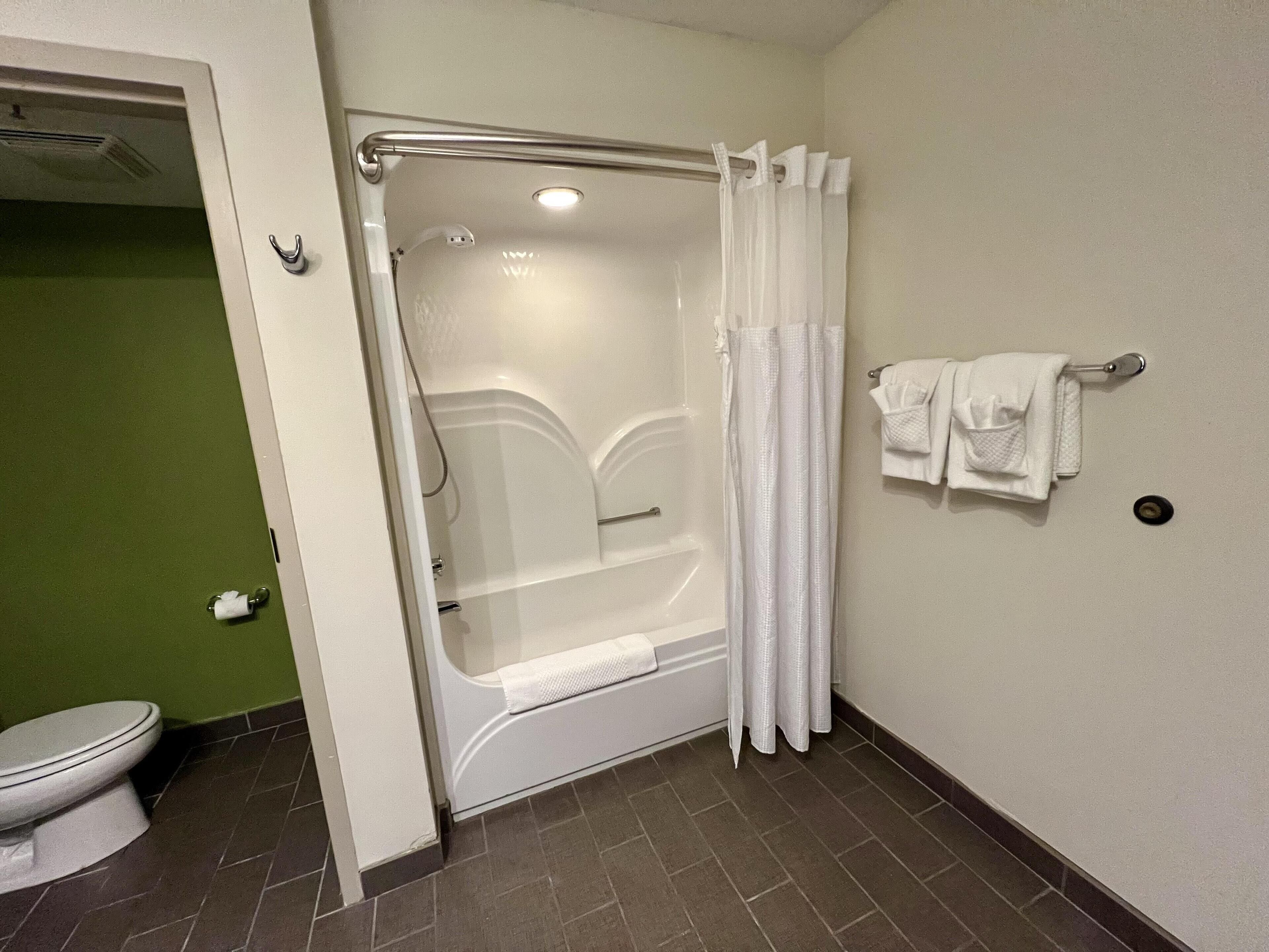 Suite, 1 King Bed, Non Smoking (with Sofabed) | Bathroom | Hair dryer, towels