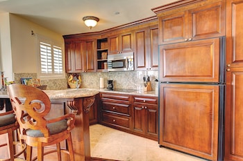 One Bedroom Suite with Kitchen / Living Room | Private kitchen | Fridge, microwave, coffee/tea maker, eco-friendly cleaning products at Sea View Hotel, Bal Harbour, On The Ocean