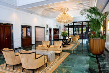 Sitting area in hotel lobby at Sea View Hotel, Bal Harbour, On The Ocean