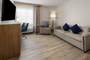 In-room safe, desk, laptop workspace, blackout drapes