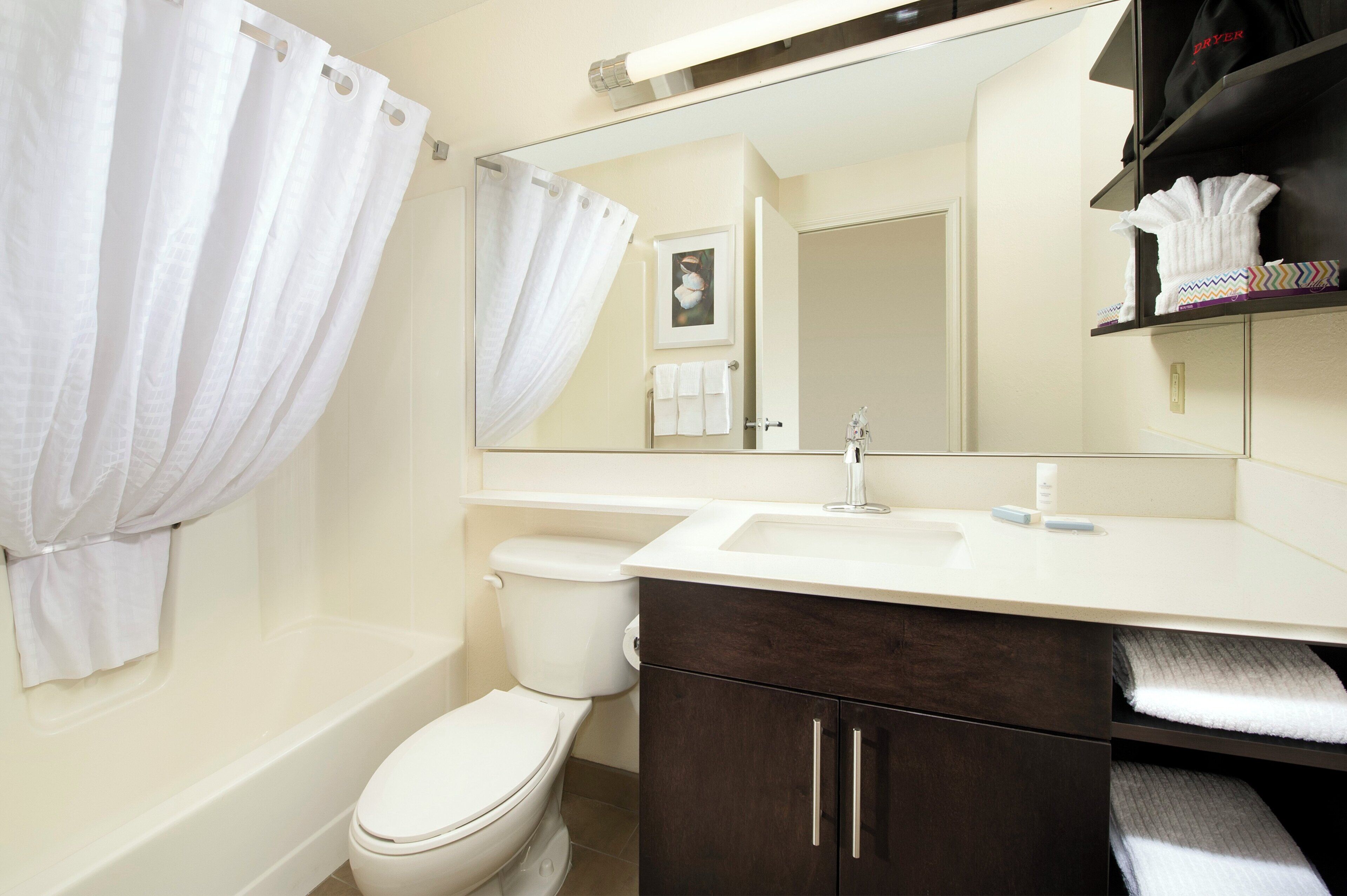 Free toiletries, hair dryer, towels