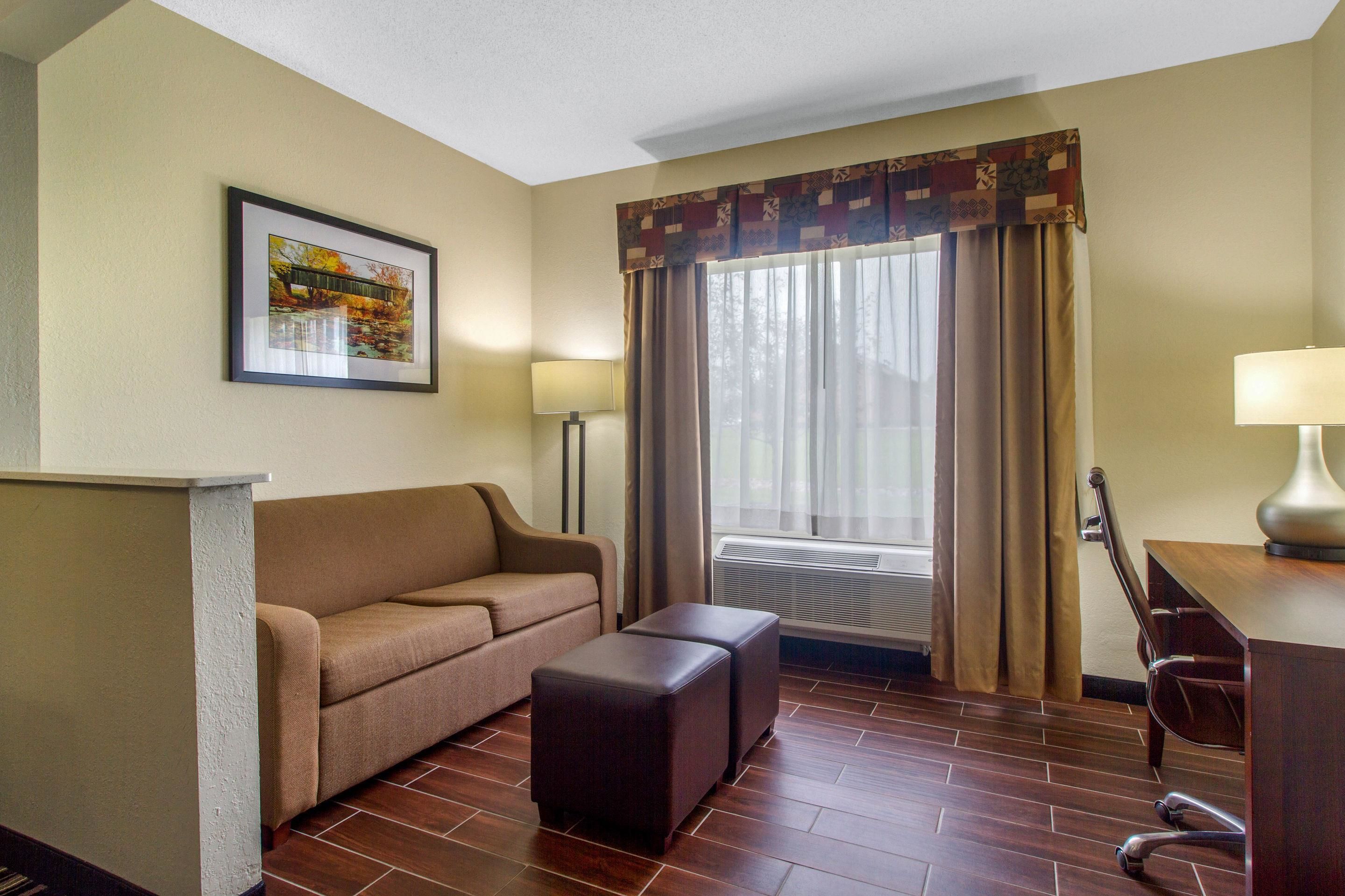 suite, 1 king bed with sofa bed, accessible, non smoking | desk, blackout curtains, iron/ironing board, free cots/infant beds