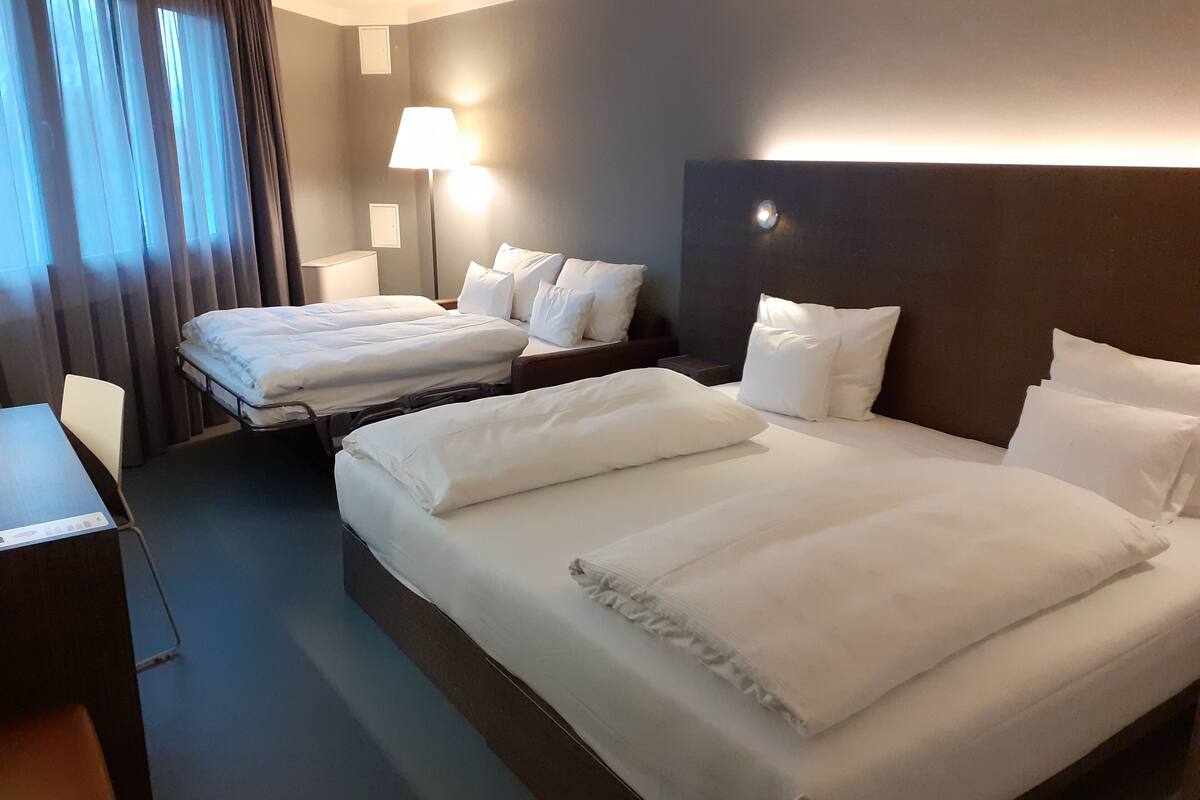 family triple room | living area | lcd tv, pay films