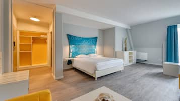 Hypo-allergenic bedding, desk, soundproofing, iron/ironing board