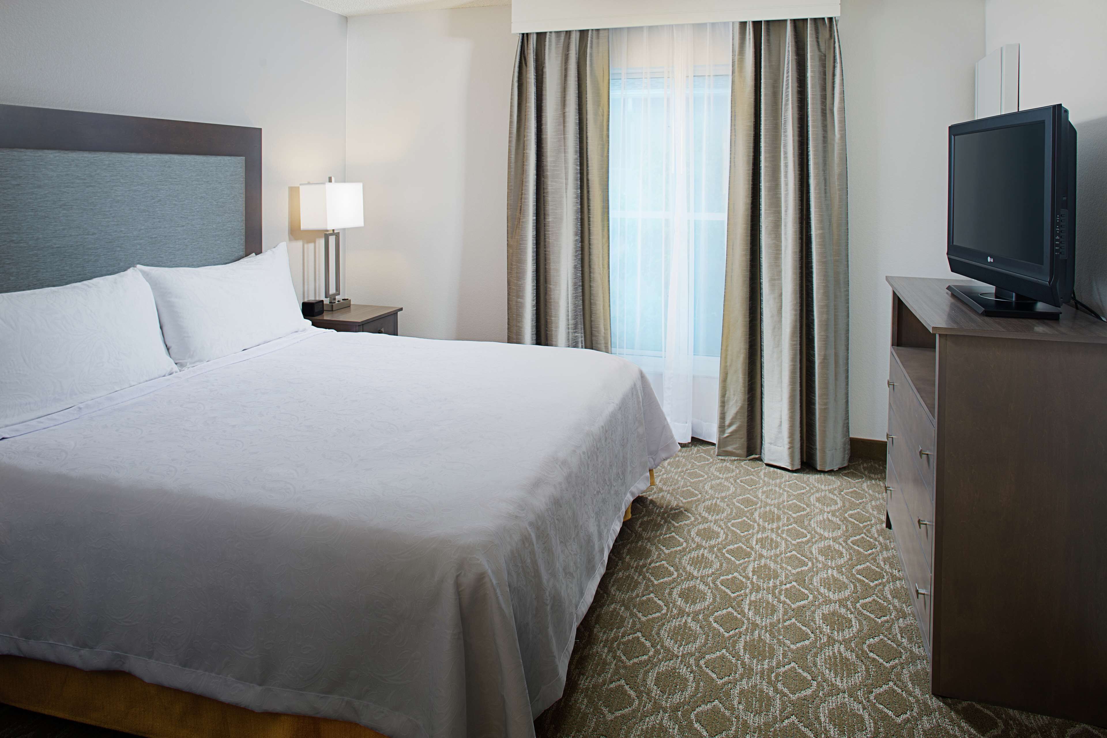 1 bedroom, premium bedding, blackout drapes, iron/ironing board