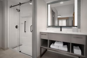 Suite, 1 King Bed | Bathroom shower