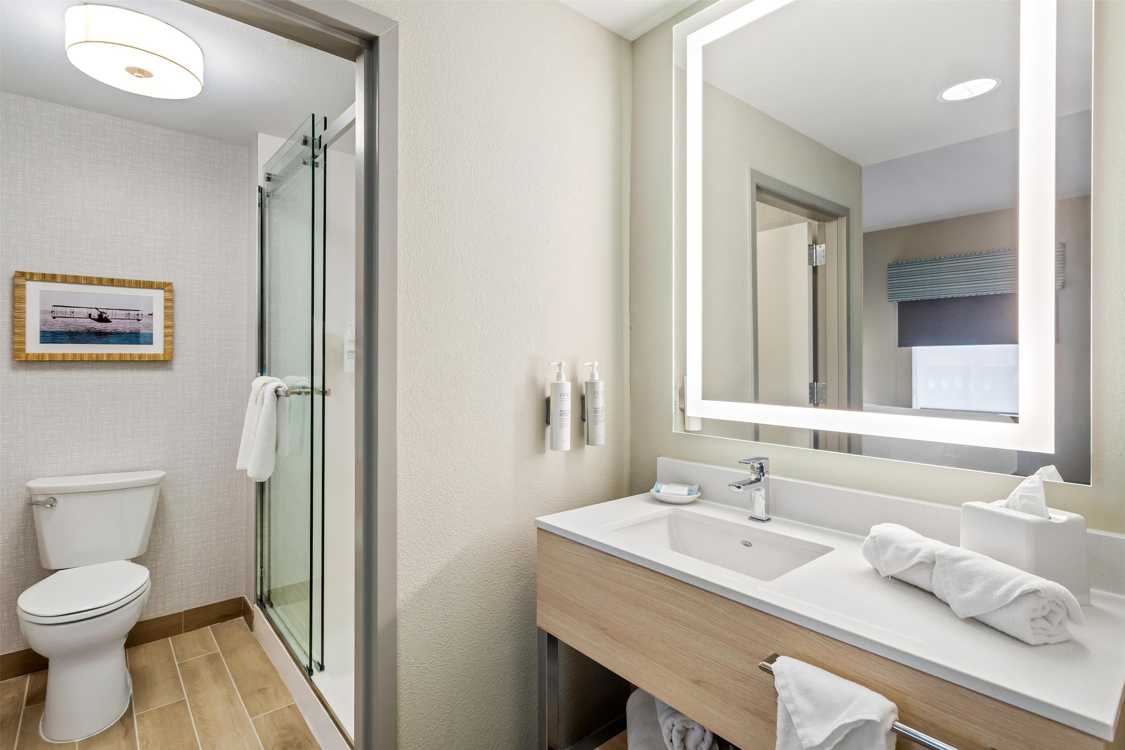 studio suite, 1 king bed with sofabed | bathroom shower