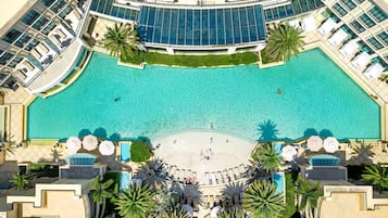 Outdoor pool, pool cabanas (surcharge), pool loungers