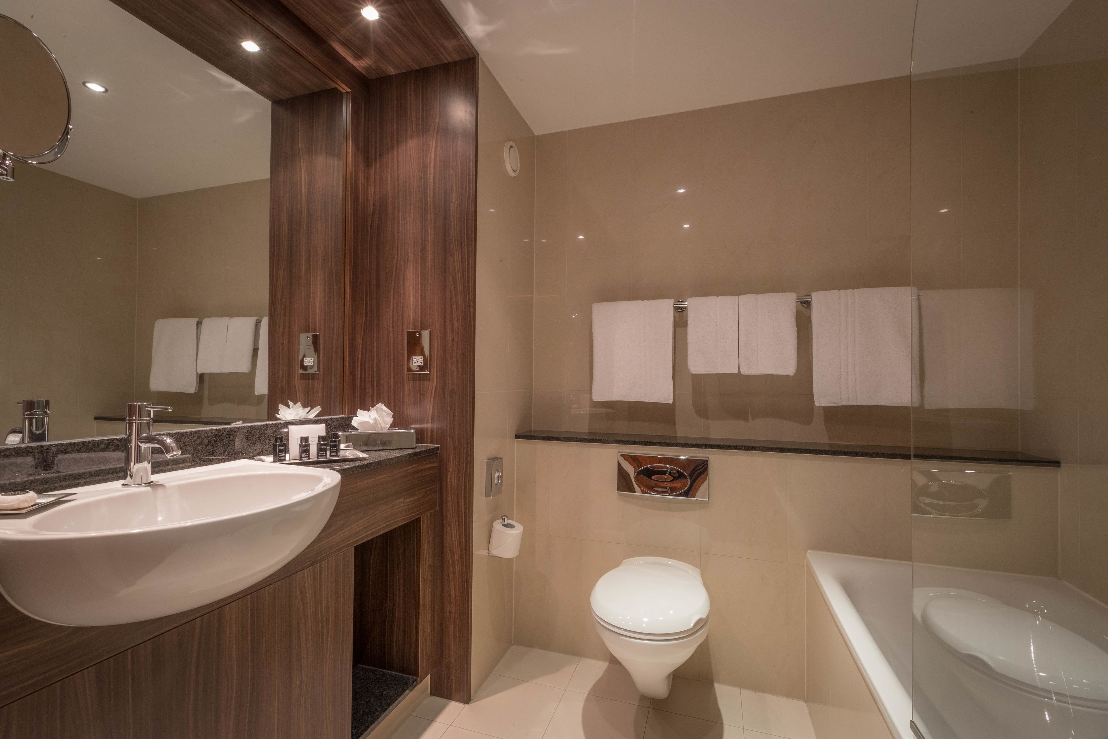 free toiletries, hair dryer, towels