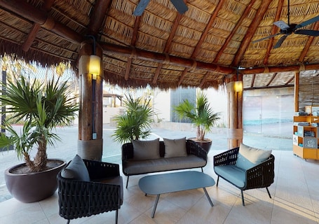 Breakfast, lunch, dinner served; Mexican cuisine, pool views