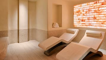 Couples treatment room(s), sauna, steam room, body treatments
