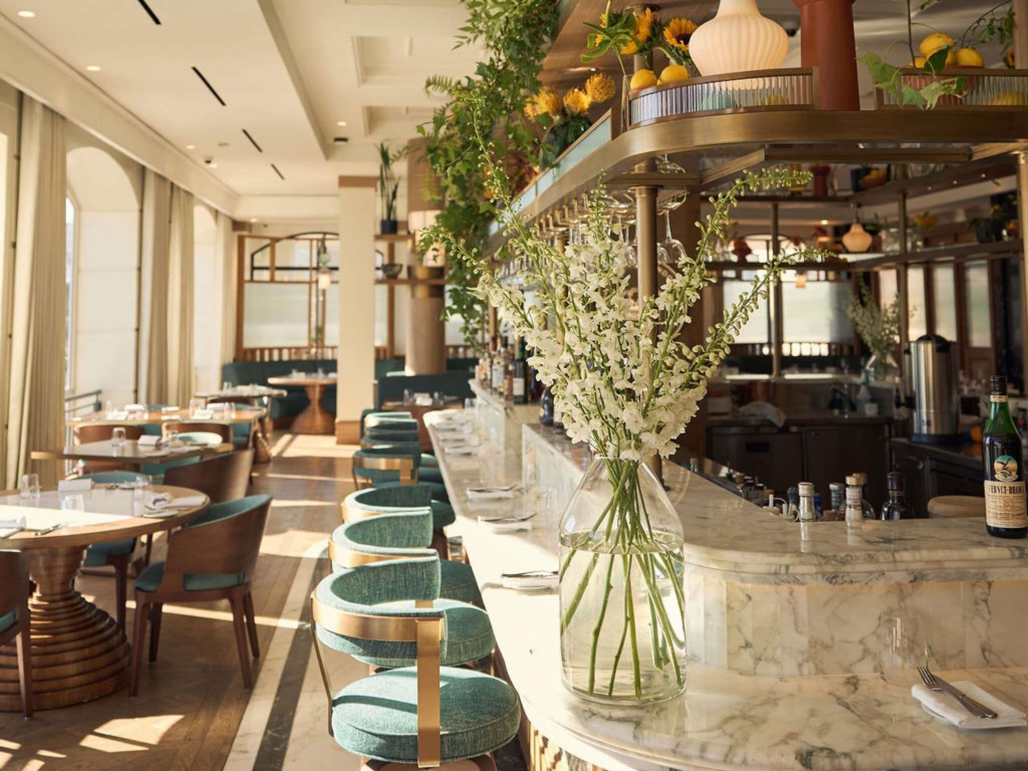 Breakfast, lunch, dinner served; pool views