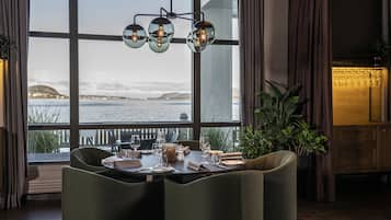 Breakfast, lunch, dinner served; Scandinavian cuisine, sea views 