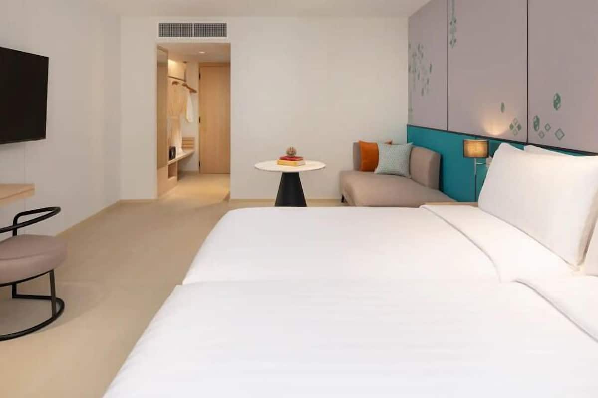 In-room safe, desk, blackout curtains, soundproofing