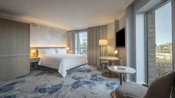 In-room safe, desk, laptop workspace, blackout drapes