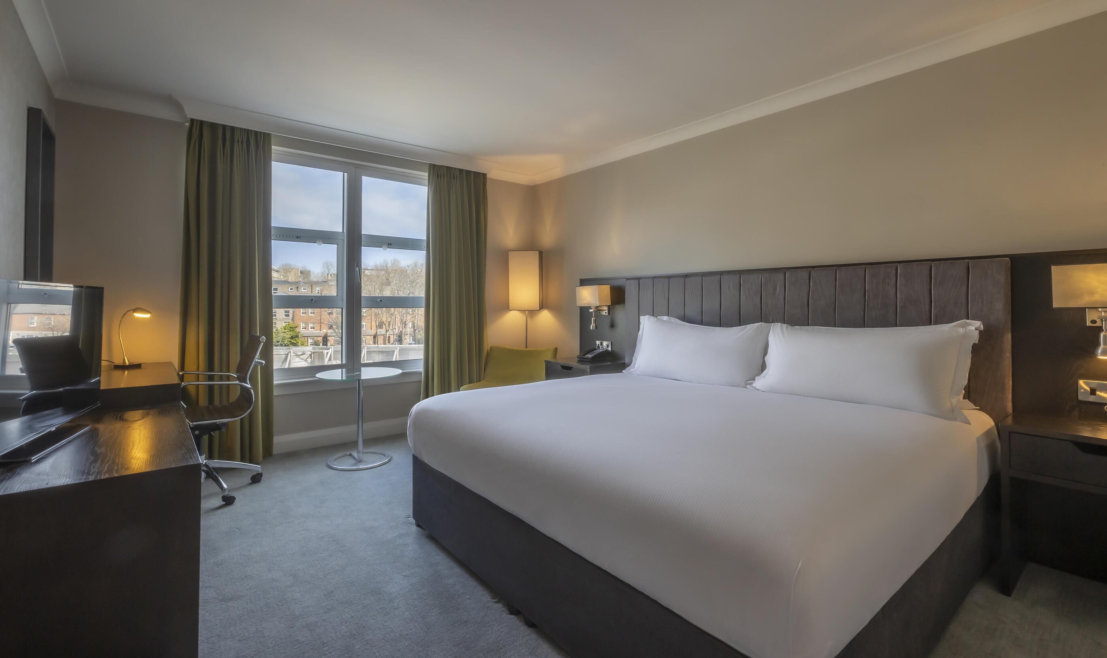 In-room safe, desk, laptop workspace, blackout drapes