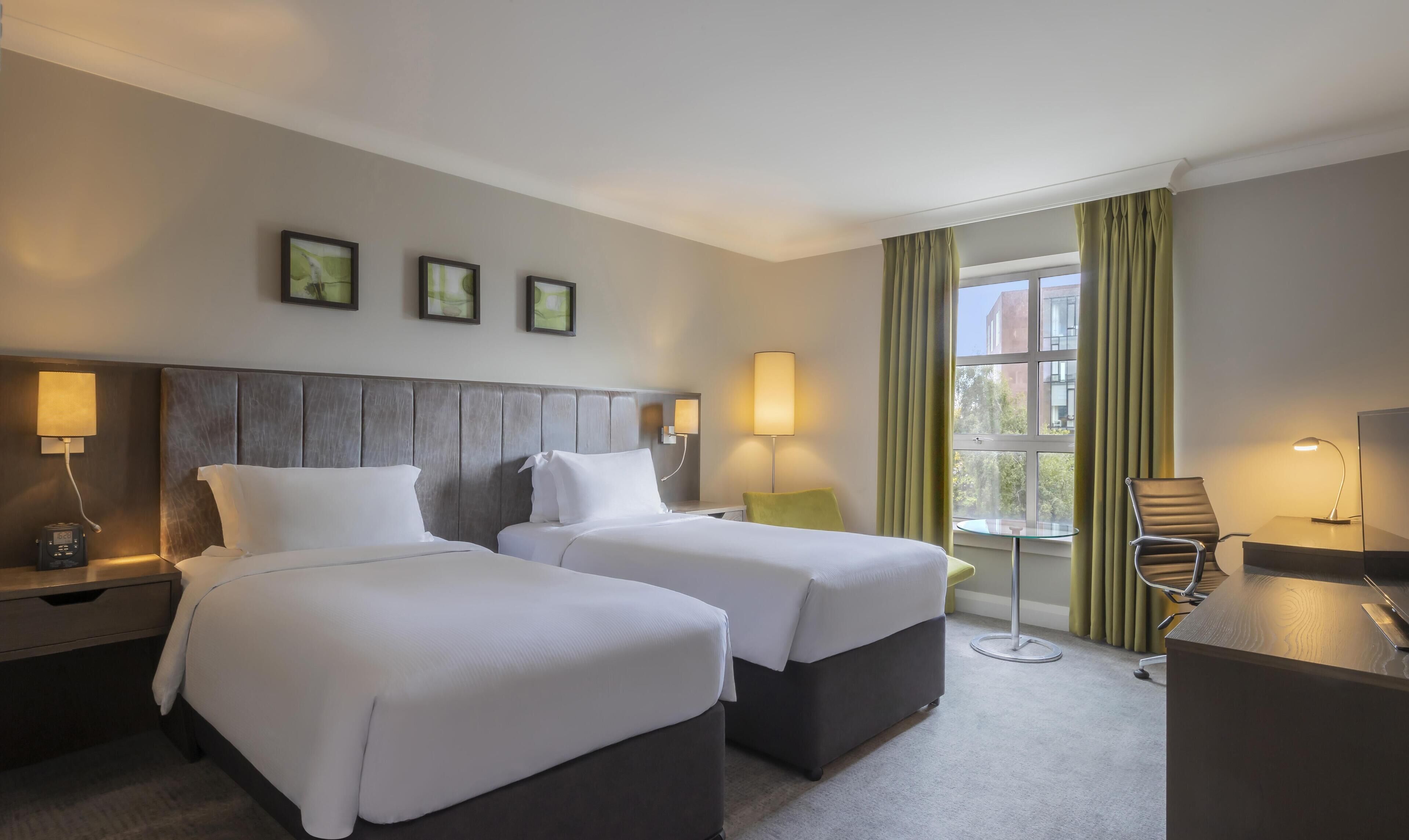 In-room safe, desk, laptop workspace, blackout drapes