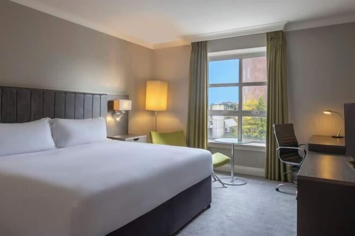 In-room safe, desk, laptop workspace, blackout drapes