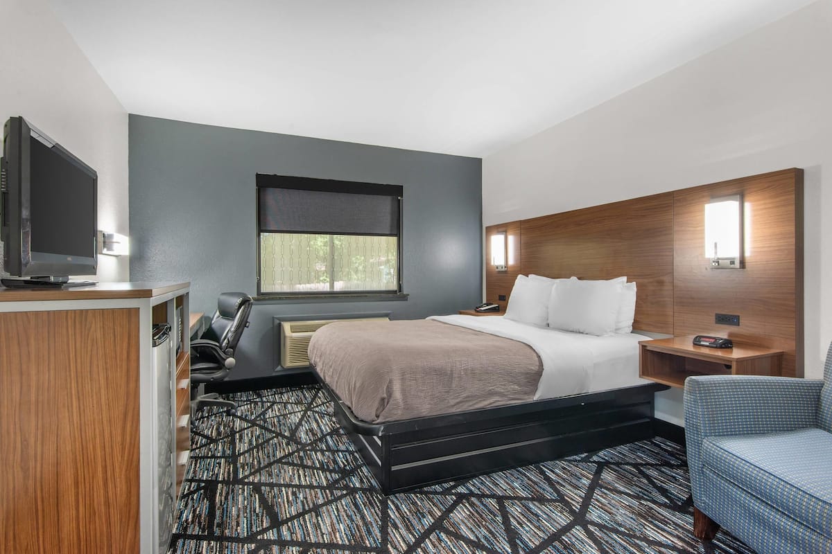 Standard Room, 1 Queen Bed, Non Smoking | Premium bedding, desk, iron/ironing board, cribs (free)